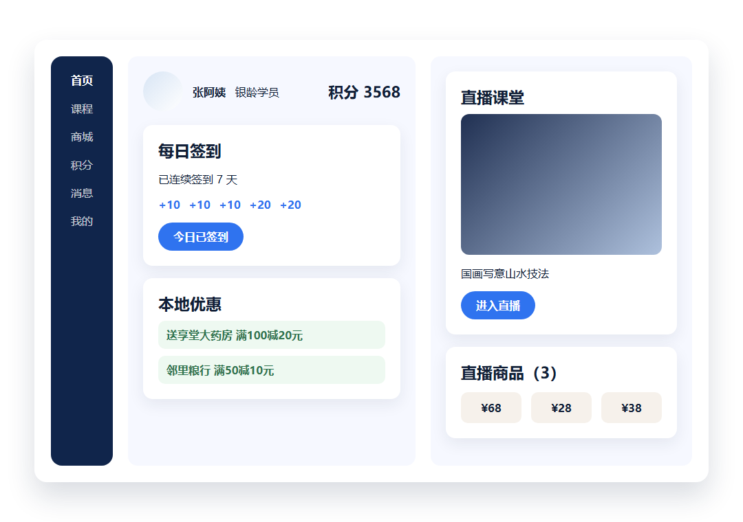 私域中台和会员运营界面截图